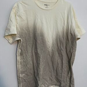 Fashion Nova Cream and Gray Gradient Men's Tee